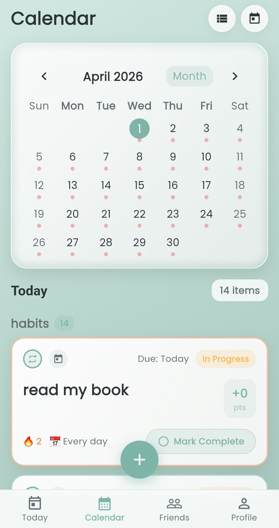 GoBeyond — Calendar View